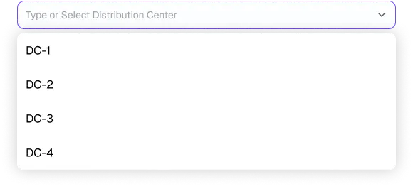 Distribution-centre routing screen from McDonald’s Quality Management